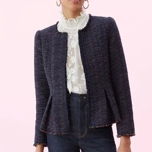 Rebecca Taylor Blue and Pink Blazer Tailored Fit